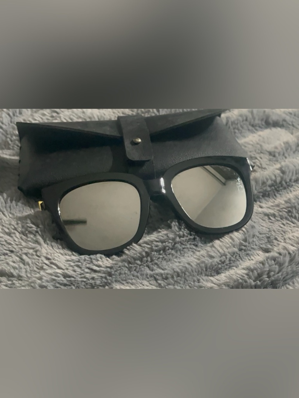 Classic Black Women's Sunglasses with Matching Black Case